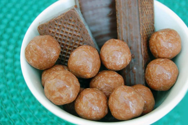 Assorted chocolate wafers — Stock Photo, Image