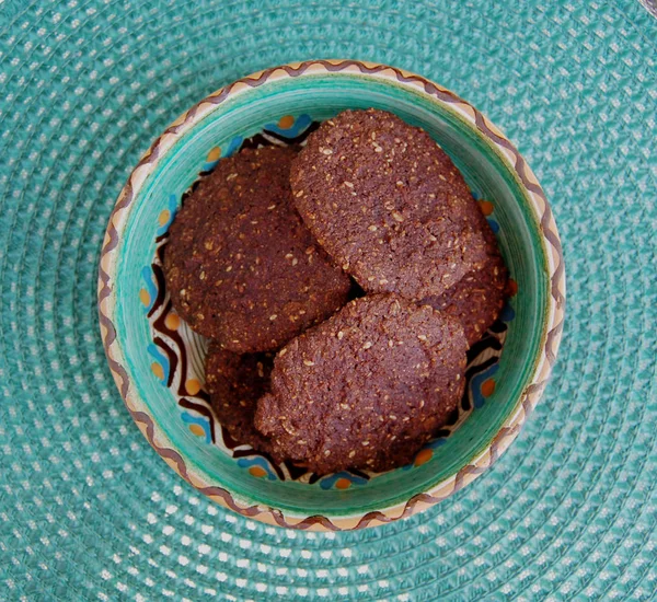 Ciasteczka z miodem i orzechami — Zdjęcie stockowe