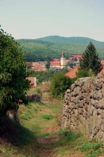 Paysage Rural Pittoresque Vue Aérienne Sur Village — Photo