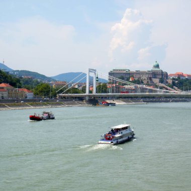 Budapeşte, Macaristan, Elisabeth köprüsü, Tuna Nehri