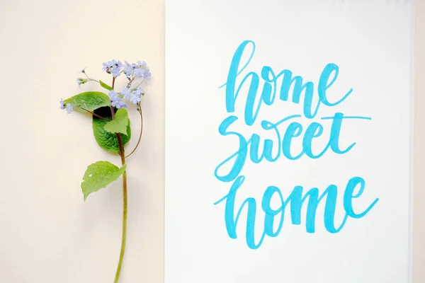 Home Sweet Home Kalligrafischer Hintergrund — Stockfoto