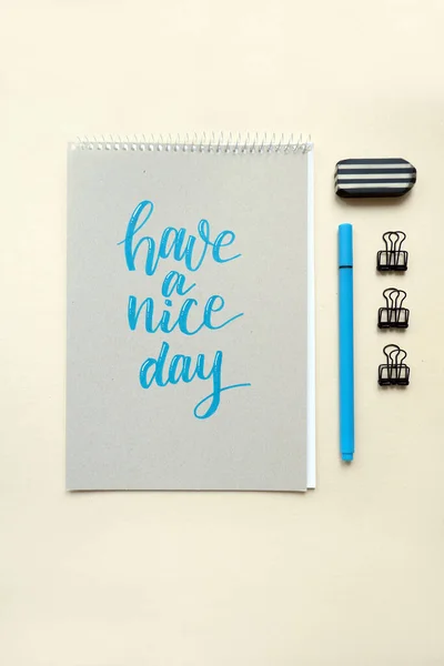 Have Nice Day Calligraphic Background — Stock Photo, Image