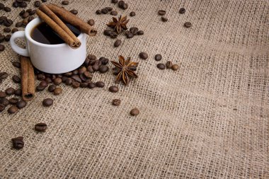 Kahve gece arka plan üzerinde