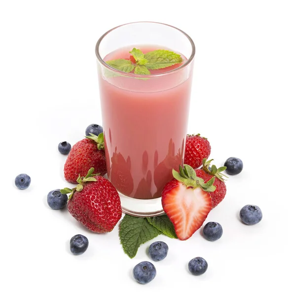 Berries smoothie on white — Stock Photo, Image