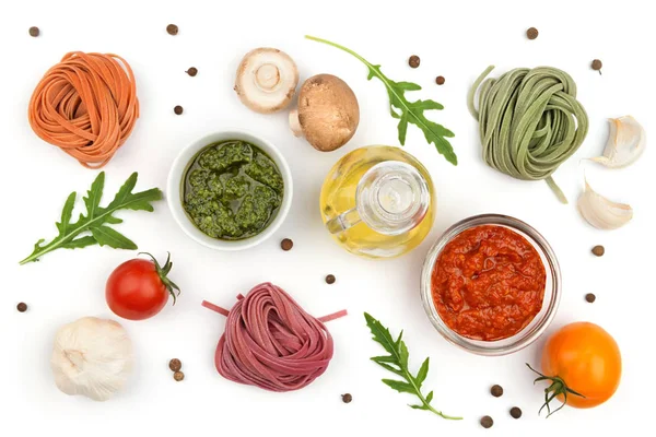Pasta ingredients background — Stock Photo, Image