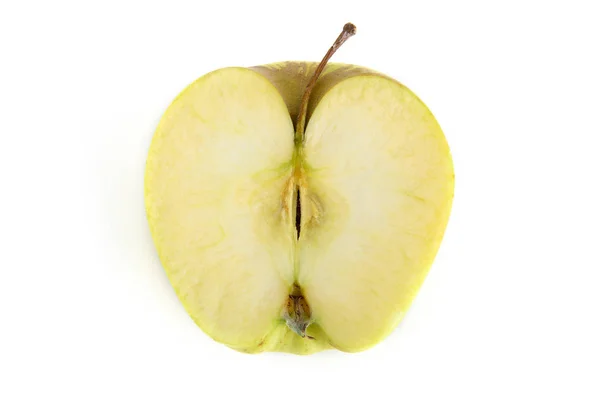 Top view of sliced yellow apple — Stock Photo, Image