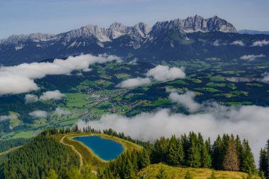 View to Wilder Kaiser and Ellmauer Halt clipart