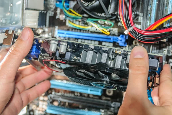 Graphic card for bitcoin mining — Stock Photo, Image
