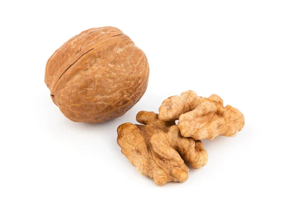 Walnuts on white — Stock Photo, Image