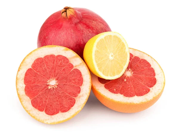 Pomegranate and citrus fruits as source of vitamins — Stock Photo, Image