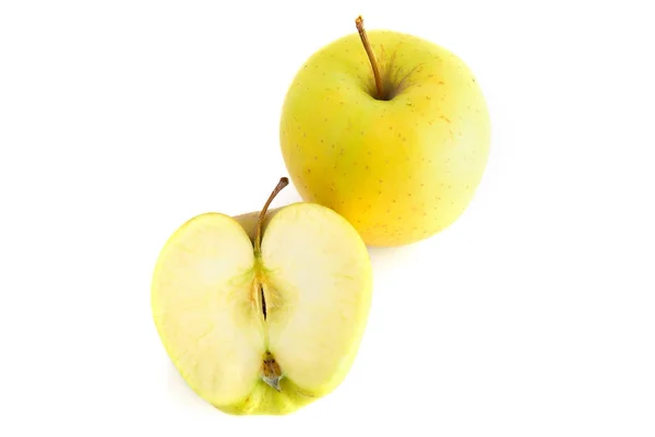 Top view of two yellow apples — Stock Photo, Image