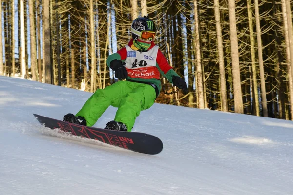 Genç snowboard rakip — Stok fotoğraf