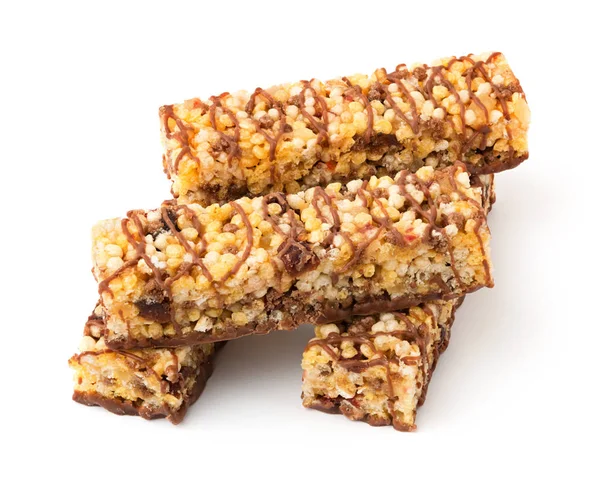 Healthy Cereal Muesli Bars White Background — Stock Photo, Image
