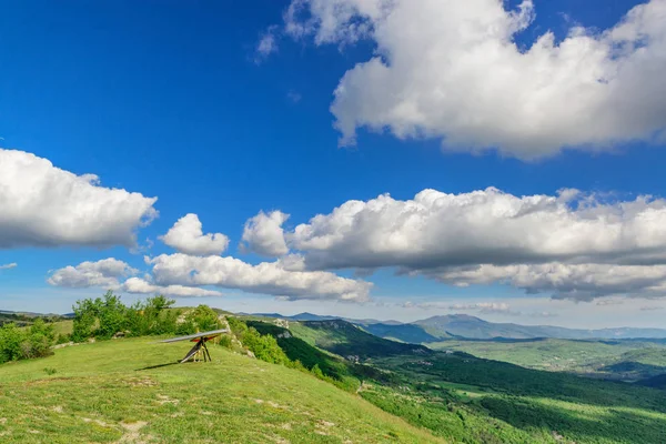 2017 Buzet Kroatië Niet Herkende Piloot Bereid Nemen Met Hang — Stockfoto