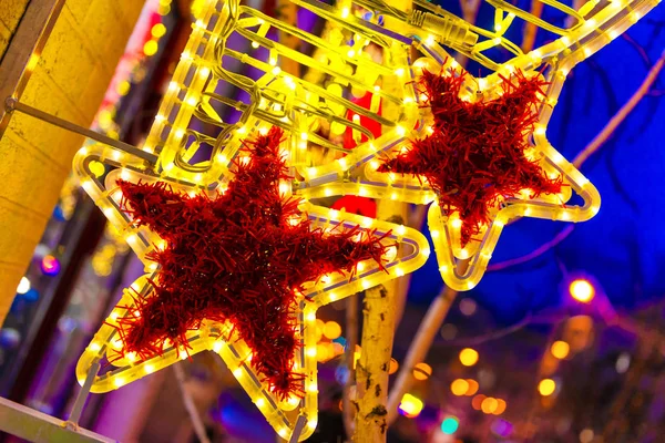 Kerstmarkt verlichting. — Stockfoto