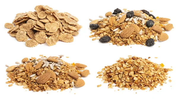 Granola and oat flakes set — Stock Photo, Image