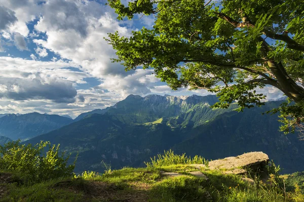 Úžasné údolí Soca ve Slovinsku. — Stock fotografie