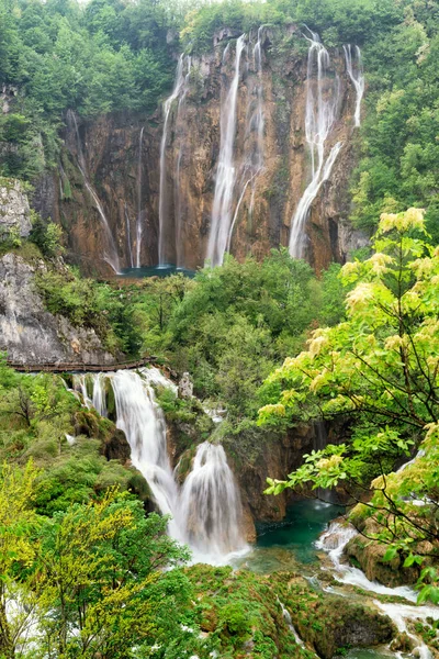 Hırvatistan Daki Plitvice Şelaleleri Ünlü Milli Park — Stok fotoğraf