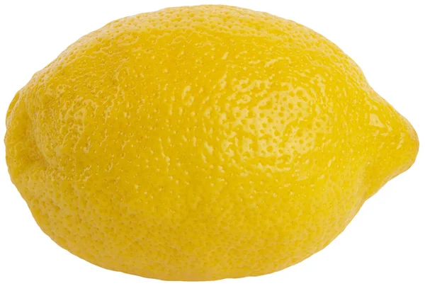 Fruta Limão Fresca Isolada Branco Delicioso Fruto Vitamínico — Fotografia de Stock