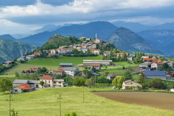 Postkarte Aus Der Provence Altstadt Auf Dem Hügel Südfrankreich — Stockfoto