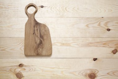 Kesme tahtası ahşap yüzeye