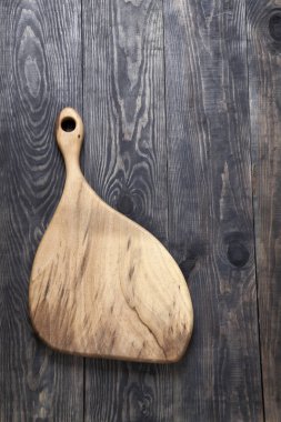 Kesme tahtası ahşap yüzeye