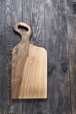 Kesme tahtası ahşap yüzeye