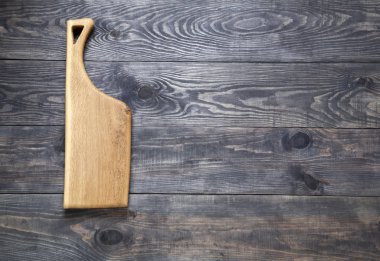 Kesme tahtası ahşap yüzeye