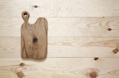 Kesme tahtası ahşap yüzeye