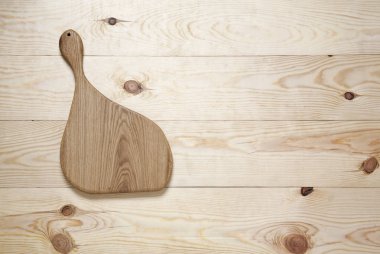 Kesme tahtası ahşap yüzeye