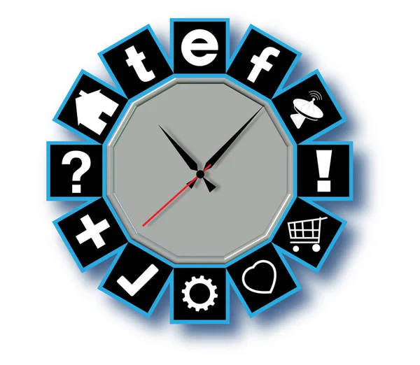 3d Web timer clock image — Stock Photo, Image