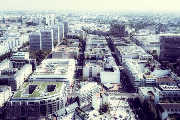 Center of Berlin from the bird's eye view