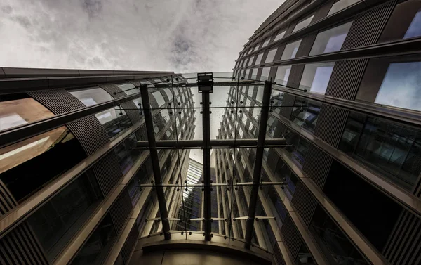 Unusual perspective of a high off in Berlin — Stock Photo, Image