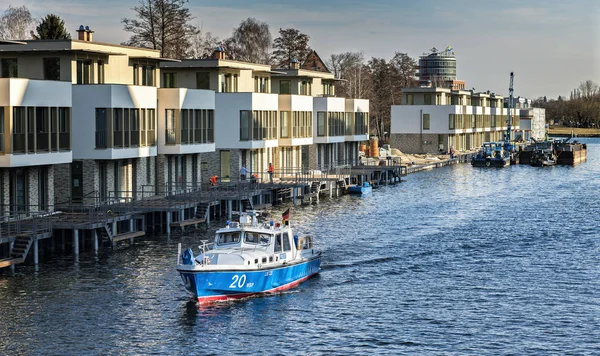 The Berlin police on strip trip boat — Stock Photo, Image