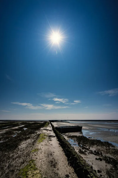 Agua baja en el Mar del Norte en Sankt Peter Ording —  Fotos de Stock