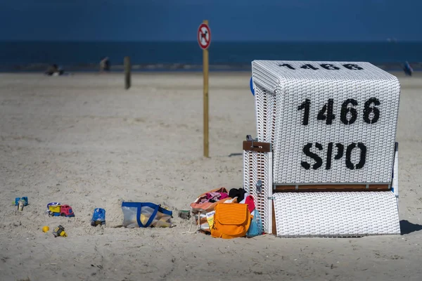 A a német Északi-tenger strandon — Stock Fotó