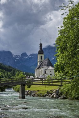 Kilise St. Sebastian Ramsau Bavyera içinde  