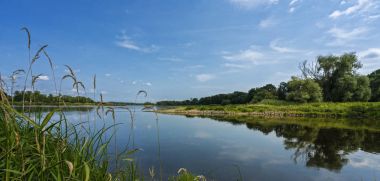 Nehir veya Polonya ve Almanya Brandenburg devlet arasındaki sınır bölgede  