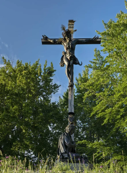 Groupe de crucifixion sur le Calvaire à Bad Tlz — Photo