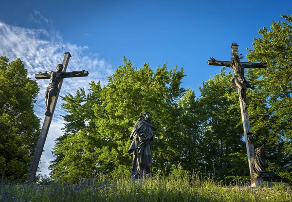 Crucifixion group on Calvary in Bad Tlz — Stock Photo, Image