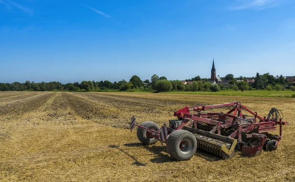 Sécheresse estivale sur un champ allemand — Photo