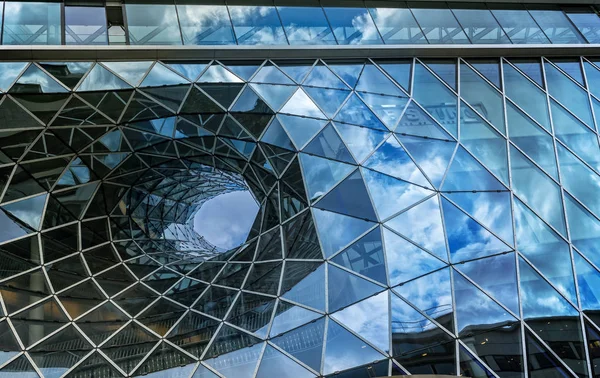 Interesting Glass Faade House Frankfurt Main — Stock Photo, Image