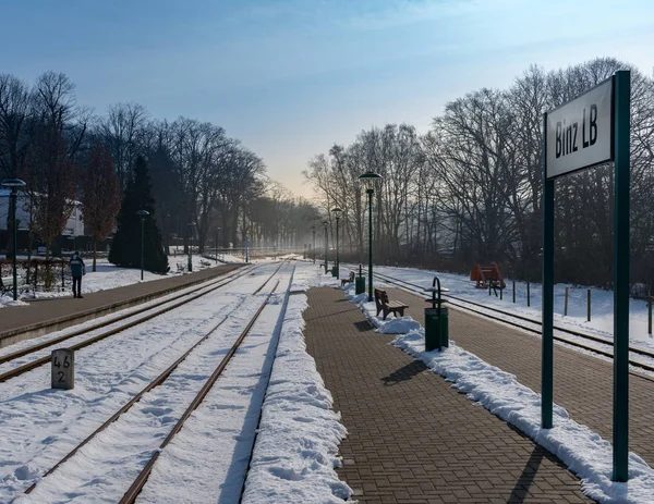 La stazione di Binz sull'isola di Rgen in inverno — Foto Stock