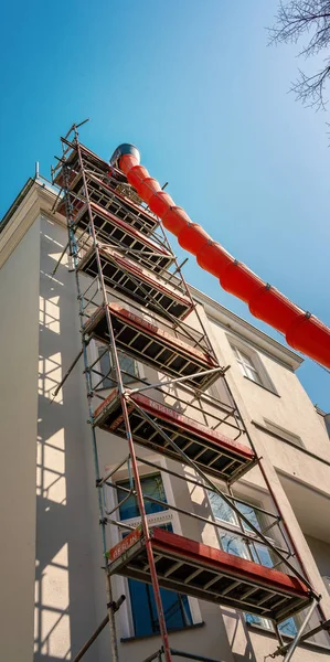 Expansion of a attic on a Berlin old building — Stock Photo, Image