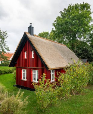 Bahçedeki küçük kırmızı ev