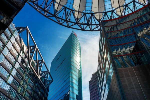 Berlin, potsdamer platz with office buildings and the center — Stock Photo, Image