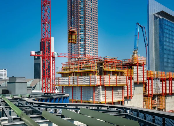 Baustelle am Messeturm in Frankfurt — Stock Photo, Image