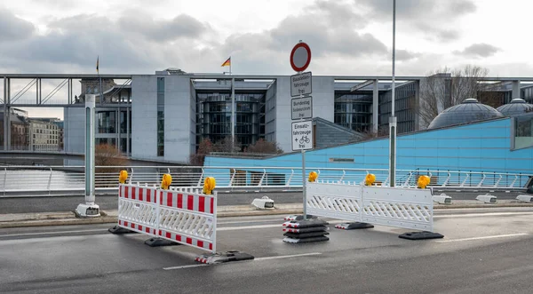 Absperrung Auf Einer Baustelle Berliner Regierungsviertel — Stockfoto