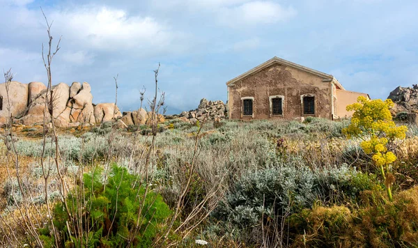 Hut Rocks Capo Testa Sardinia Italy — Stock Photo, Image