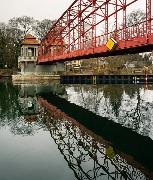 Puente Acero Tegeler Hafen Berlín —  Fotos de Stock